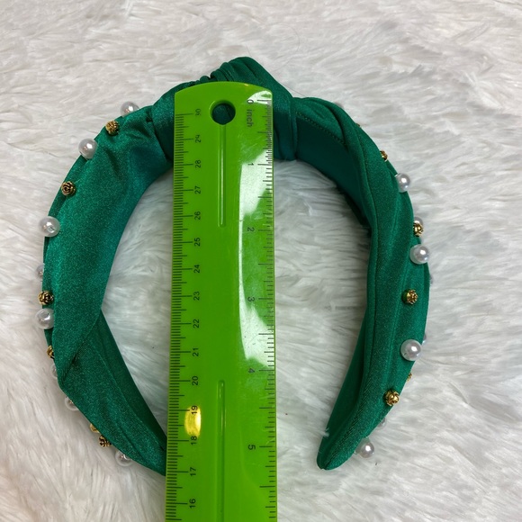 HANDMADE Green Embellished Twist Knot Headband - Picture 10 of 11